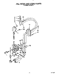 FILL HOSE AND CORD Diagram and Parts List for KPDI620T6  KitchenAid Dishwasher