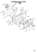 CONTROL PANEL PARTS Diagram and Parts List for WLE83310  Whirlpool Range