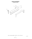 BACKGUARD Diagram and Parts List for SF3040SRW0  Whirlpool Range