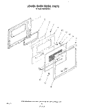 LOWER OVEN DOOR , LIT/OPTIONAL Diagram and Parts List for KEBI200TBL1  KitchenAid Wall Oven