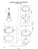 AGITATOR, BASKET AND TUB Diagram and Parts List for CA2452XSW1  Whirlpool Washer
