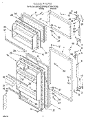 DOOR Diagram and Parts List for 8ET14GKXFN00  Whirlpool Refrigerator