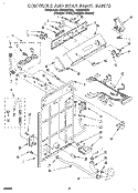 CONTROLS AND REAR PANEL Diagram and Parts List for LSV8244DQ0  Whirlpool Washer
