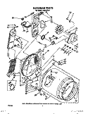 BULKHEAD PARTS Diagram and Parts List for LE9520XTW1  Whirlpool Dryer