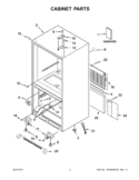 CABINET PARTS Diagram and Parts List for EB9FVHXWQ03  Whirlpool Refrigerator