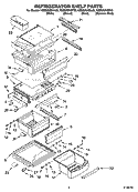 REFRIGERATOR SHELF PARTS Diagram and Parts List for KSBS25INBL00  KitchenAid Refrigerator