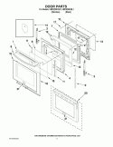 DOOR PARTS Diagram and Parts List for KERS208XBL1  KitchenAid Range