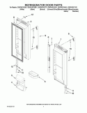 REFRIGERATOR DOOR PARTS Diagram and Parts List for GX5FHDXVA01  Whirlpool Refrigerator