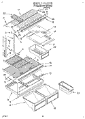SHELF Diagram and Parts List for 3VET19ZKAW01  Whirlpool Refrigerator