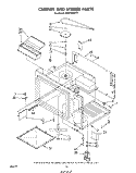 CABINET AND STIRRER, LITERATURE Diagram and Parts List for RM973BXPT1  Whirlpool Microwave Oven Combo