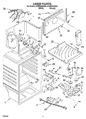 LINER PARTS Diagram and Parts List for ET8RHMXKT03  Whirlpool Refrigerator