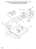 SECTION Diagram and Parts List for GLT3614GT1  Whirlpool Cooktop
