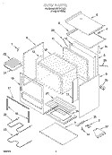 OVEN Diagram and Parts List for FEP210EQ2  Roper Range