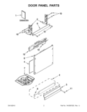 DOOR PANEL PARTS Diagram and Parts List for IUD8500BX0  Whirlpool Dishwasher