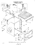 CABINET Diagram and Parts List for SHF5504W0  Whirlpool Dishwasher