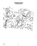 BULKHEAD Diagram and Parts List for LG7761XWW0  Whirlpool Dryer