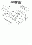 TOP VENTING PARTS Diagram and Parts List for IBS550PVS00  Whirlpool Wall Oven