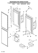 REFRIGERATOR DOOR PARTS Diagram and Parts List for GX5FHTXTQ00  Whirlpool Refrigerator