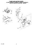 PUMP AND MOTOR PARTS, OPTIONAL PARTS (NOT INCLUDED) Diagram and Parts List for WFW9400SWA10  Whirlpool Washer