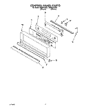 CONTROL PANEL, LITERATURE Diagram and Parts List for KEBI271YBL1  KitchenAid Wall Oven