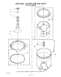AGITATOR, BASKET AND TUB Diagram and Parts List for LA5300XSW2  Whirlpool Washer
