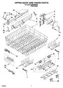 UPPER RACK AND TRACK PARTS Diagram and Parts List for KUDS02FSPA3  KitchenAid Dishwasher