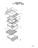 SHELF Diagram and Parts List for RS25AWXZW01  Whirlpool Refrigerator