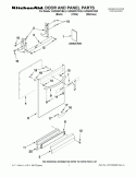 DOOR AND PANEL PARTS Diagram and Parts List for KUDS40CVWH3  KitchenAid Dishwasher