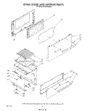 OVEN DOOR AND BROILER Diagram and Parts List for SF302EERW5  Whirlpool Range