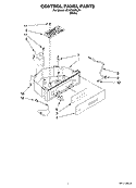 CONTROL PANEL PARTS Diagram and Parts List for JEACS50SLF1  Whirlpool Ice Maker