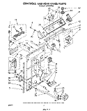 CONTROLS AND REAR PANEL Diagram and Parts List for LA5530XPW2  Whirlpool Washer