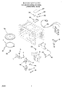 INTERIOR Diagram and Parts List for MT8116XEQ2  Whirlpool Microwave