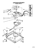 MACHINE BASE Diagram and Parts List for LA5381XXM1  Whirlpool Washer