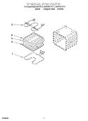 INTERNAL OVEN Diagram and Parts List for RBD305PDB11  Whirlpool Wall Oven