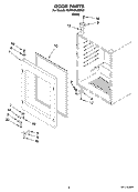 DOOR PARTS Diagram and Parts List for KUWO24LSBX01  KitchenAid Wine and Beverage Cooler