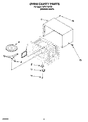 OVEN CAVITY PARTS Diagram and Parts List for YMT4110SKQ1  Whirlpool Microwave