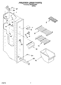 FREEZER LINER Diagram and Parts List for ED0GTKXKQ04  Whirlpool Refrigerator