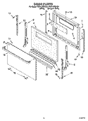 DOOR PARTS, MISCELLANEOUS PARTS Diagram and Parts List for YSF315PEKQ0  Whirlpool Range