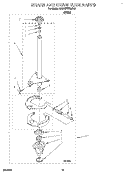 BRAKE AND DRIVE TUBE Diagram and Parts List for KAWE777BWH1  KitchenAid Washer