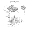 DISHRACK Diagram and Parts List for DU800CWDB5  Whirlpool Dishwasher