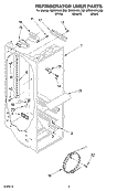 REFRIGERATOR LINER PARTS Diagram and Parts List for GD5SHAXLT02  Whirlpool Refrigerator