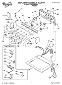 TOP AND CONSOLE PARTS Diagram and Parts List for 7MGGQ9800PL0  Whirlpool Dryer