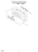 CONTROL PANEL, LITERATURE Diagram and Parts List for KEBS278DWH4  KitchenAid Wall Oven