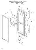 REFRIGERATOR DOOR Diagram and Parts List for 7GD27DFXFT01  Whirlpool Refrigerator