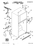 CABINET Diagram and Parts List for ET18GKXDN00  Whirlpool Refrigerator