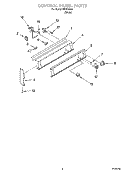 CONTROL PANEL PARTS Diagram and Parts List for REE22303  Roper Range