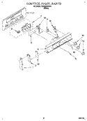CONTROL PANEL Diagram and Parts List for RF354BXDW0  Whirlpool Range