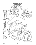 SECTION Diagram and Parts List for LE7005XPW0  Whirlpool Dryer