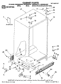 CABINET PARTS Diagram and Parts List for MSD2669KEB01  Whirlpool Refrigerator