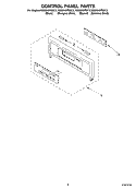 CONTROL PANEL Diagram and Parts List for RBD245PDS12  Whirlpool Wall Oven